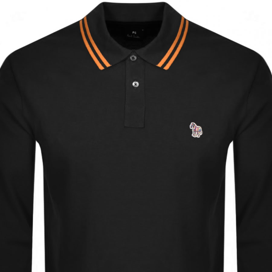 Alternative Image for ProductPS By Paul Smith Long Sleeved Polo T Shirt Black2
